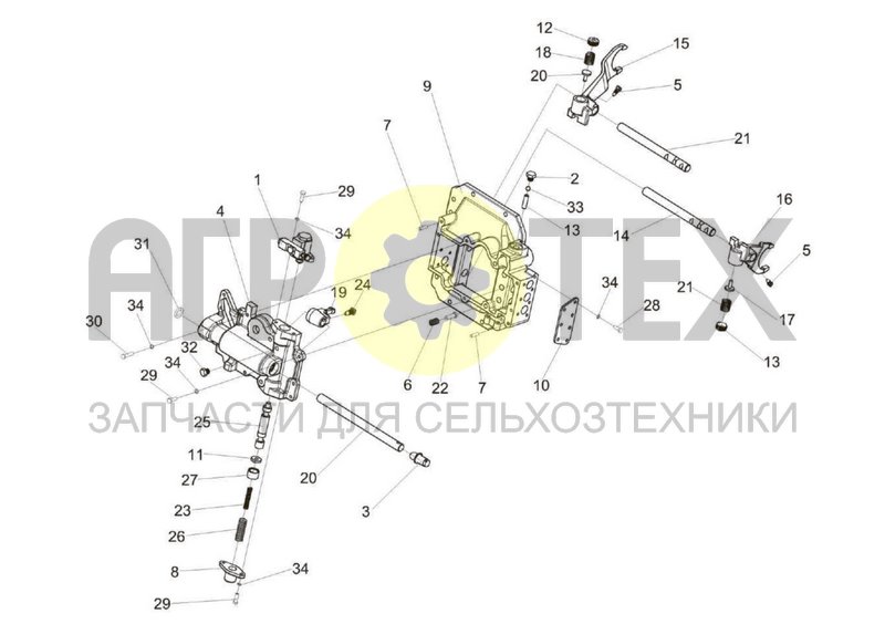 Чертеж Механизм переключения передач (КЗК-12-0107560)